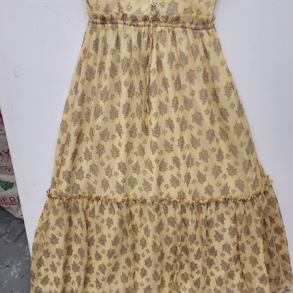 Patrons of Peace Yellow Floral Maxi Dress Size Medium boho - Picture 4 of 12